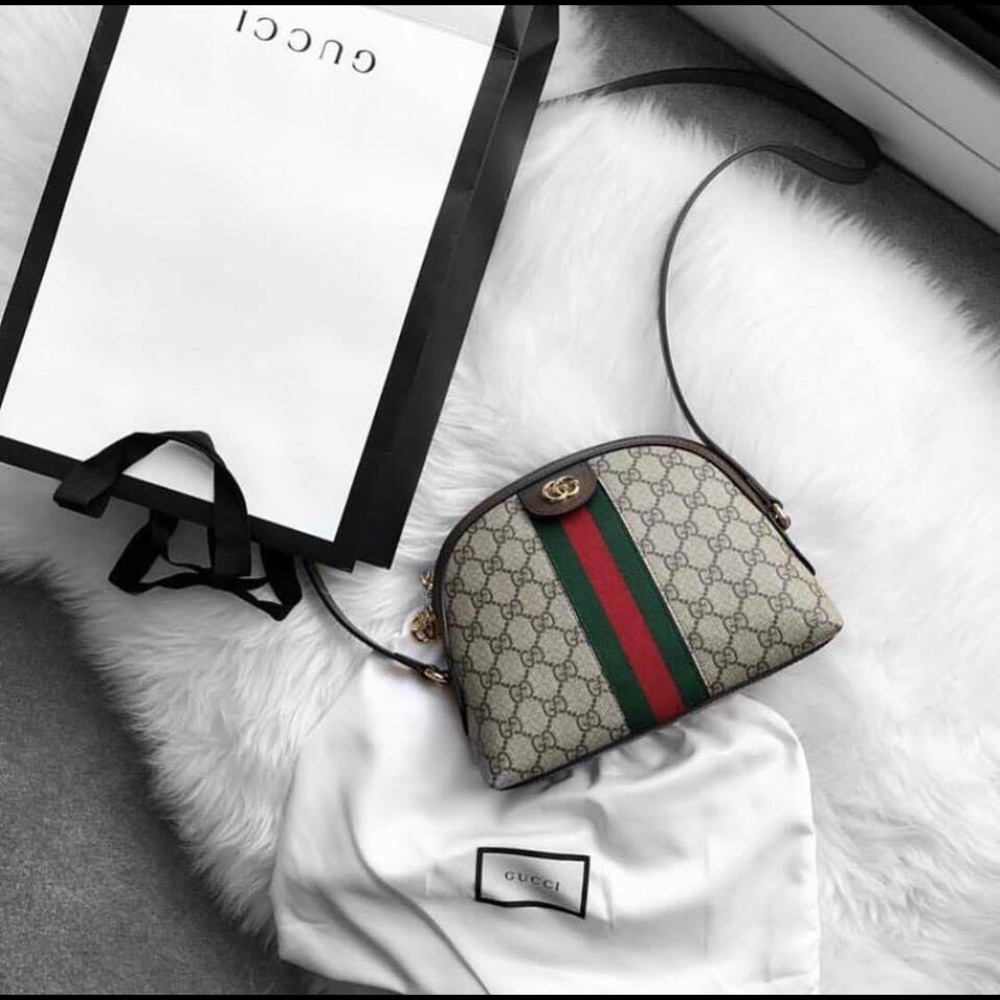 Gucci Linea Dragoni GG Supreme Canvas Shoulder Bag